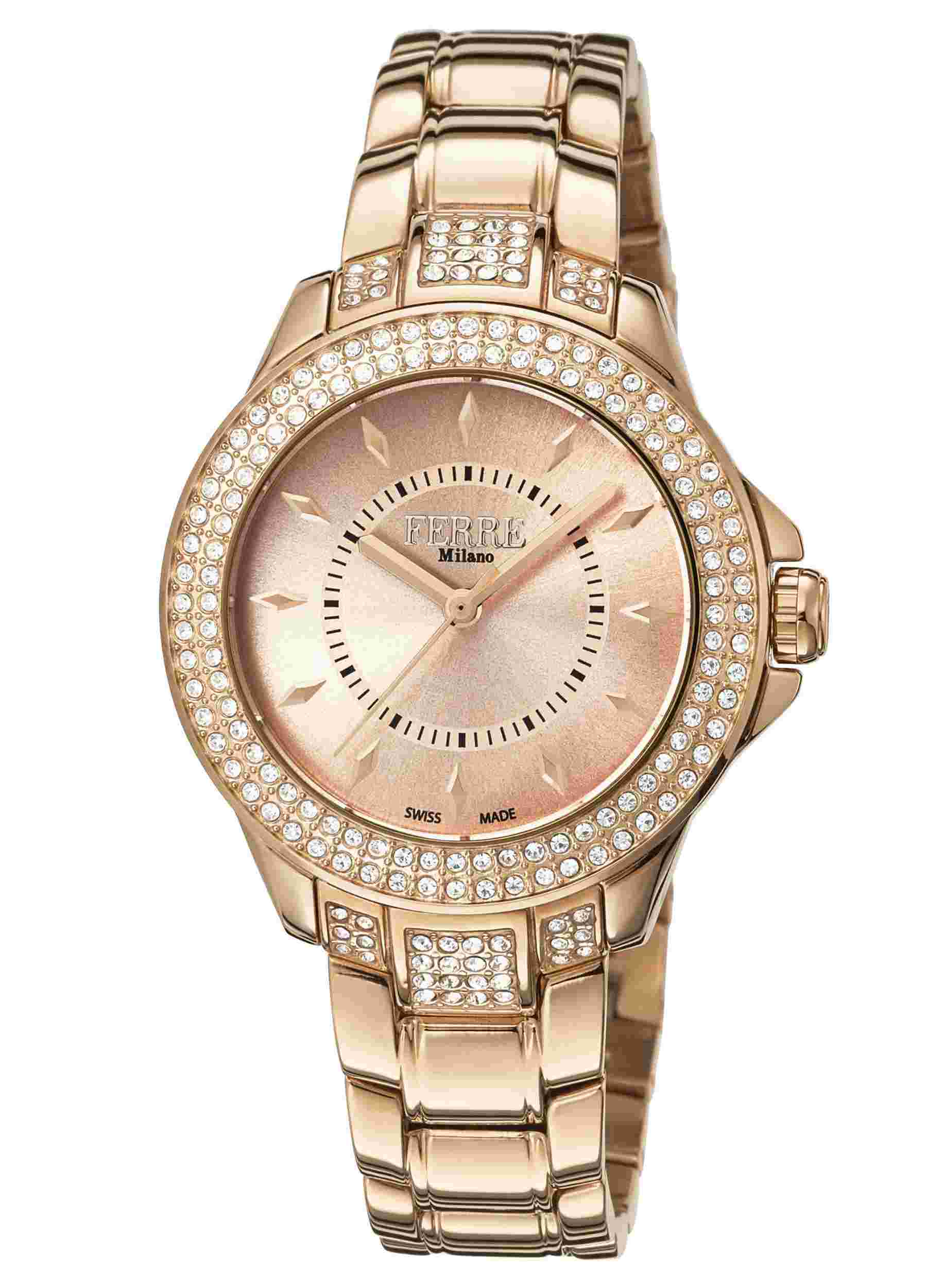 Ferre Milano Champagne Rose Gold Stainless Steel FM1L067M0081 Watch