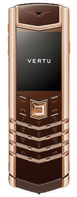 Red Gold Brown Leather Vertu