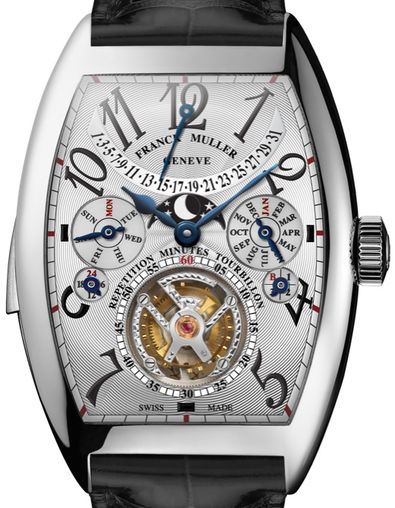 8880 RM T QP White Gold Black Leather Strap Franck Muller