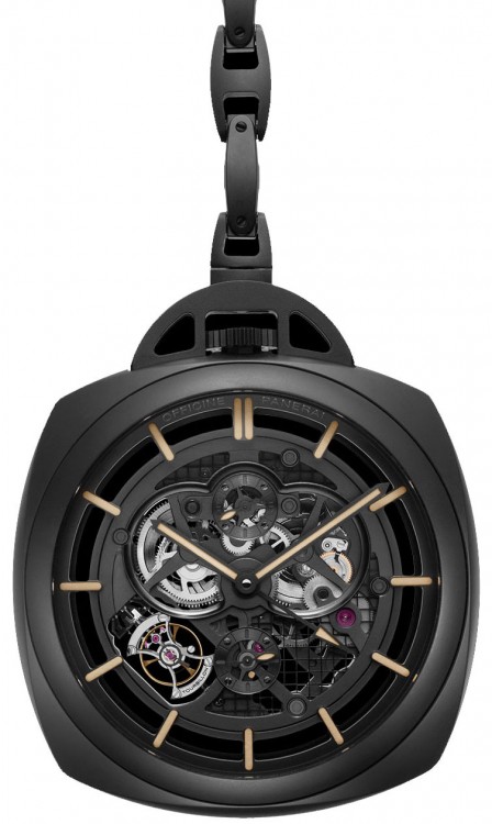 Officine Panerai Special Editions 2013 Pocket Watch Tourbillon GMT Ceramica PAM00446