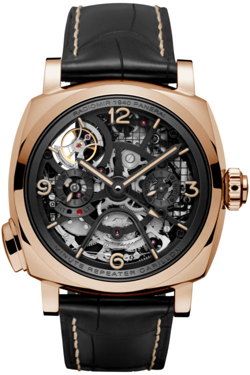 Officine Panerai Radiomir 1940 Minute Repeater Carillon Tourbillon Gmt Oro Rosso-49 mm PAM00600