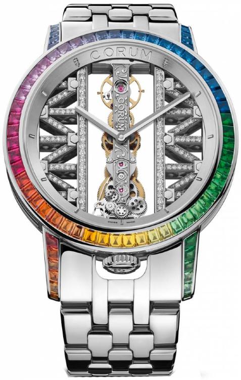 Corum Golden Bridge 43 White Gold Baguette B113/04405