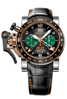 Graham Chronofighter Oversize GMT Steel & Gold 2OVGG.B43A